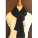 Linseed Designs - Black - hand loomed linen gauze scarf 