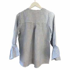 Linseed Designs Linen shirt - Sia in blue and white stripe