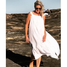 Linseed Designs white Linen Maxi dress 