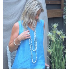 Linseed Designs ocean blue linen Kelli dress 