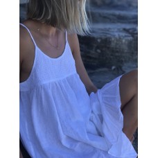 Linseed Designs white linen Carley dress 