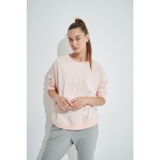 Tirelli 3/4 Sleeve weekend embossed sweater - blush